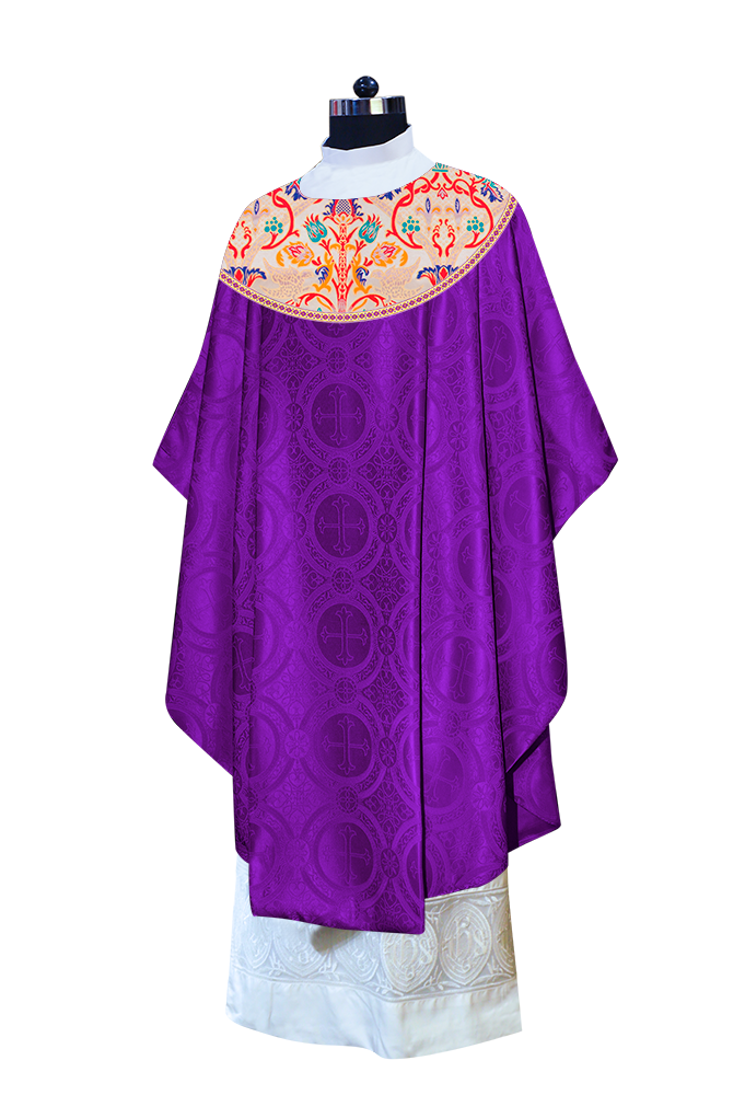 Tapestry Chasuble with Detailed Braids and Trims