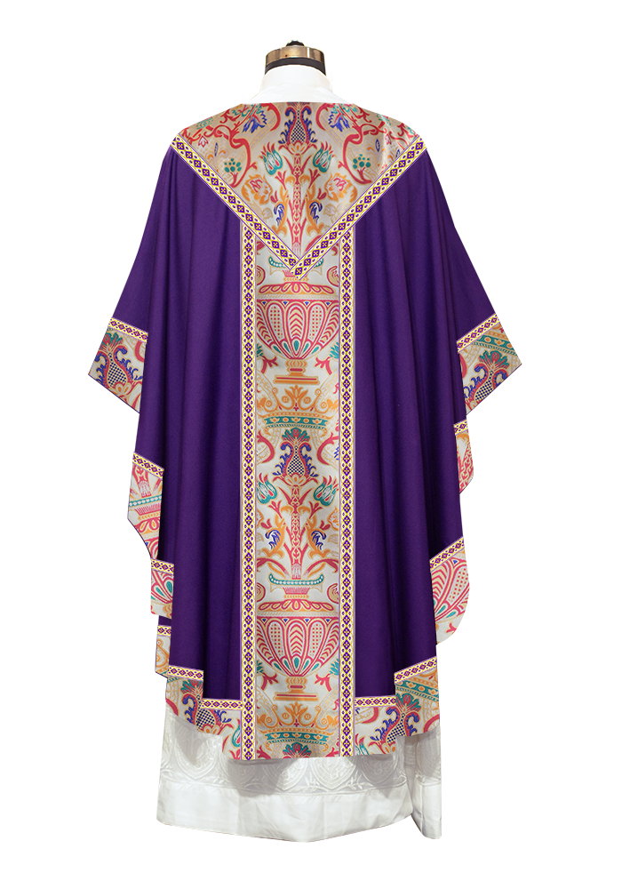 Tapestry Gothic Chasuble Adorned With Braids and Trims