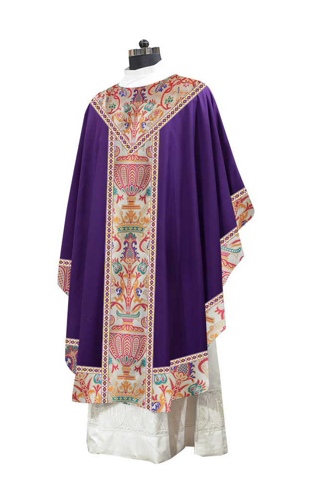 Tapestry Gothic Chasuble Adorned With Braids and Trims
