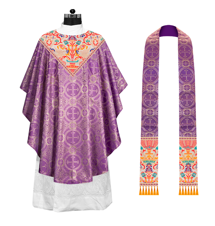 Tapestry Chasuble with Detailed Braids and Trims