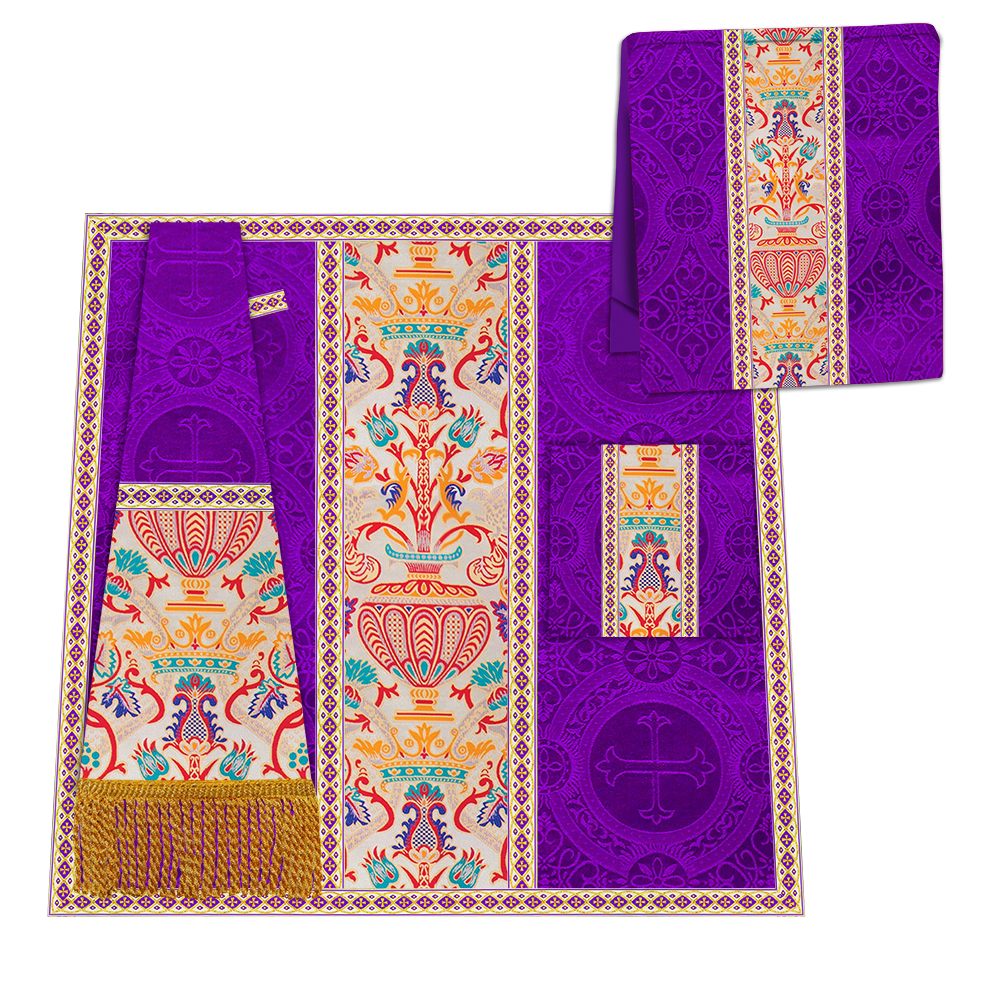 Coronation Tapestry Roman Cope Vestment with Trims