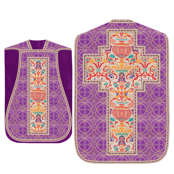 Coronation Tapestry Roman Chasuble with Braided Trims