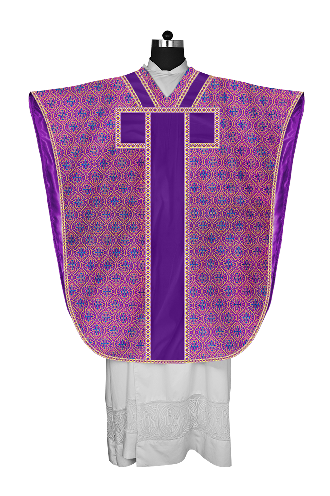 Casulla borromea adornada con trenzas tejidas 