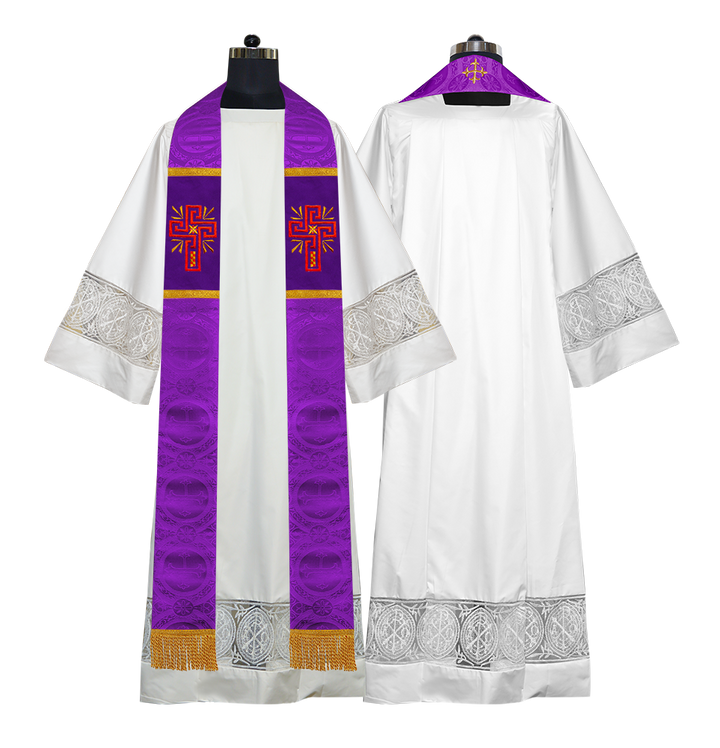 Glory Cross Embroidered Clergy Stole