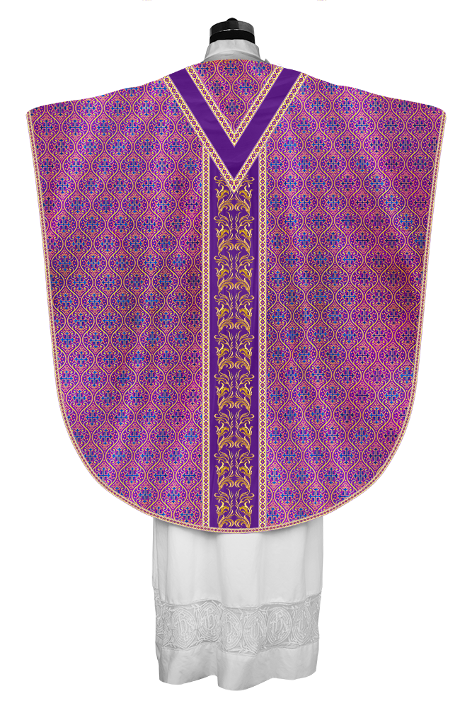 Liturgical Borromean Chasuble With Detailed Embroidery and Trims
