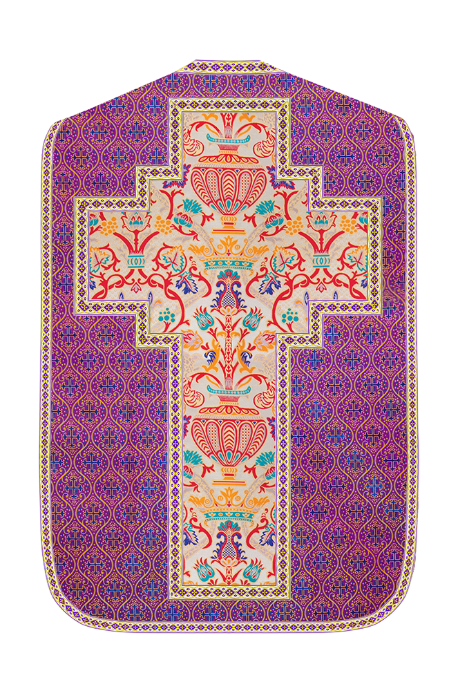 Coronation Tapestry Roman Chasuble with Braided Trims