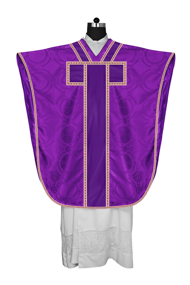 Casulla borromea adornada con trenzas tejidas 