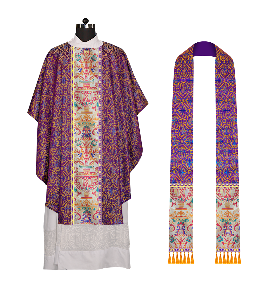 Coronation Tapestry Chasuble Braided with Trims