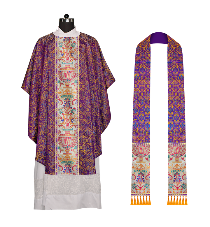 Coronation Tapestry Chasuble Braided with Trims