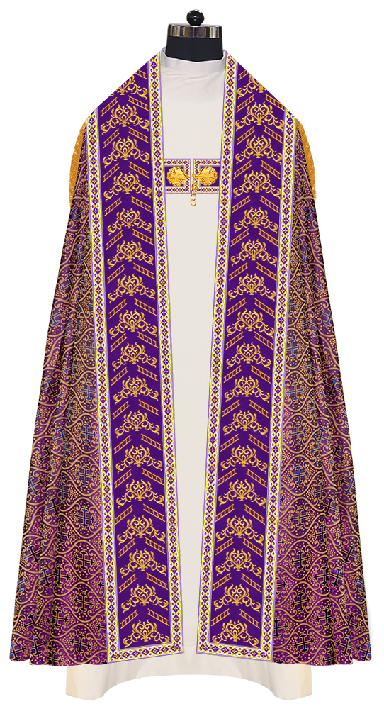 Elegant Roman Cope Vestment with Ornate Embroidery