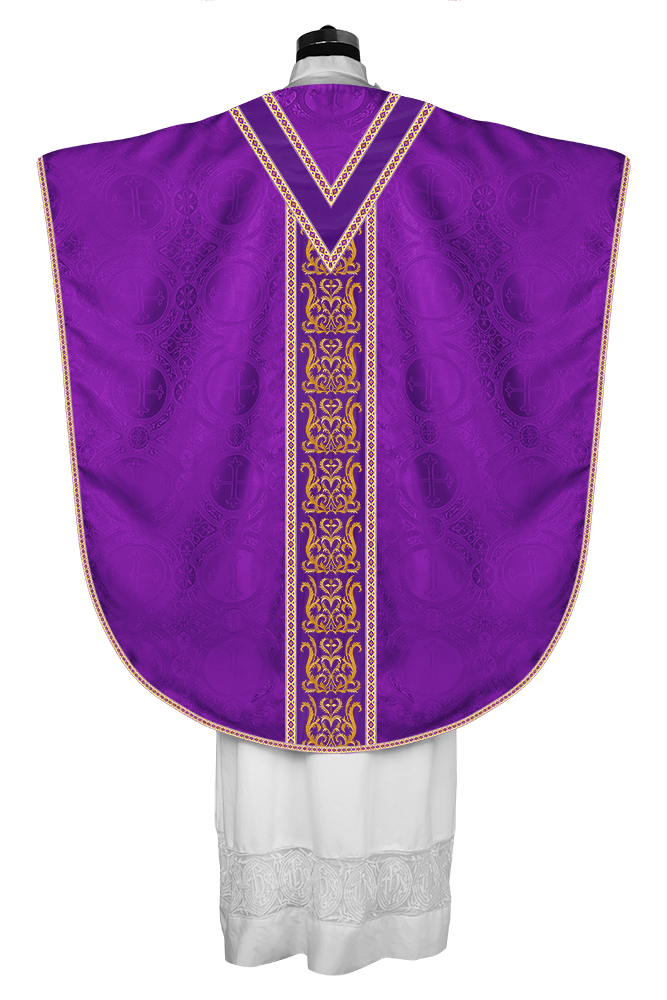 Borromean Chasuble Vestment Enhanced With  Motifs and Trims
