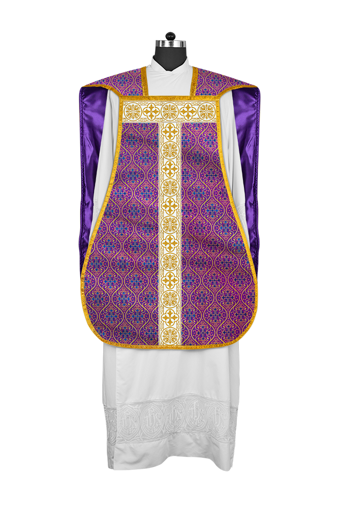 Vestimentas con espalda de violín con motivo y cruz Orphrey