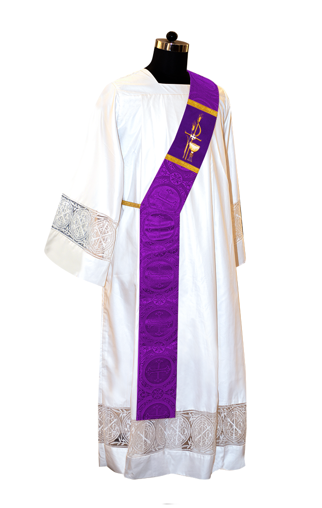 PAX with Chalice Adorned Deacon Stole