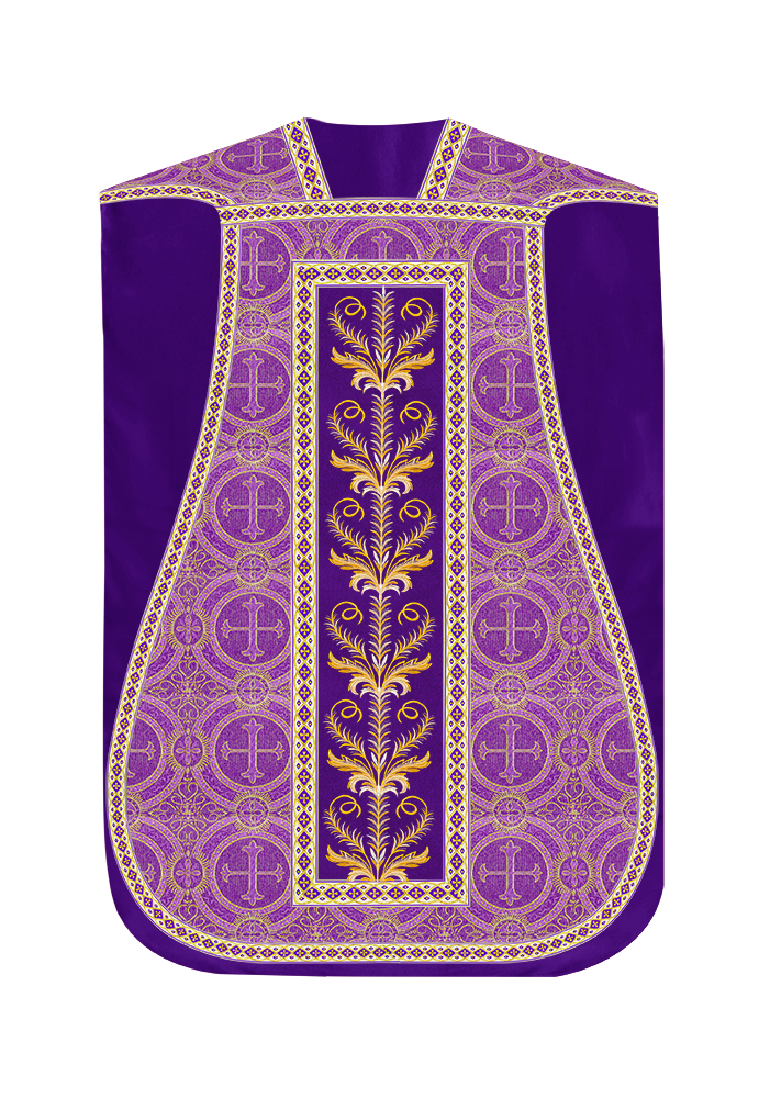 Roman Chasuble Vestment With Detailed Orphrey