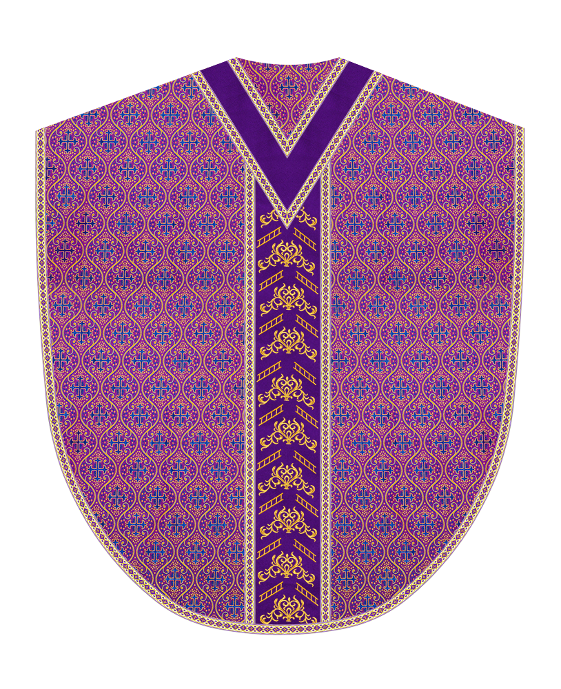 Borromean Chasuble Vestment Adorned With Colour Braids and Trims