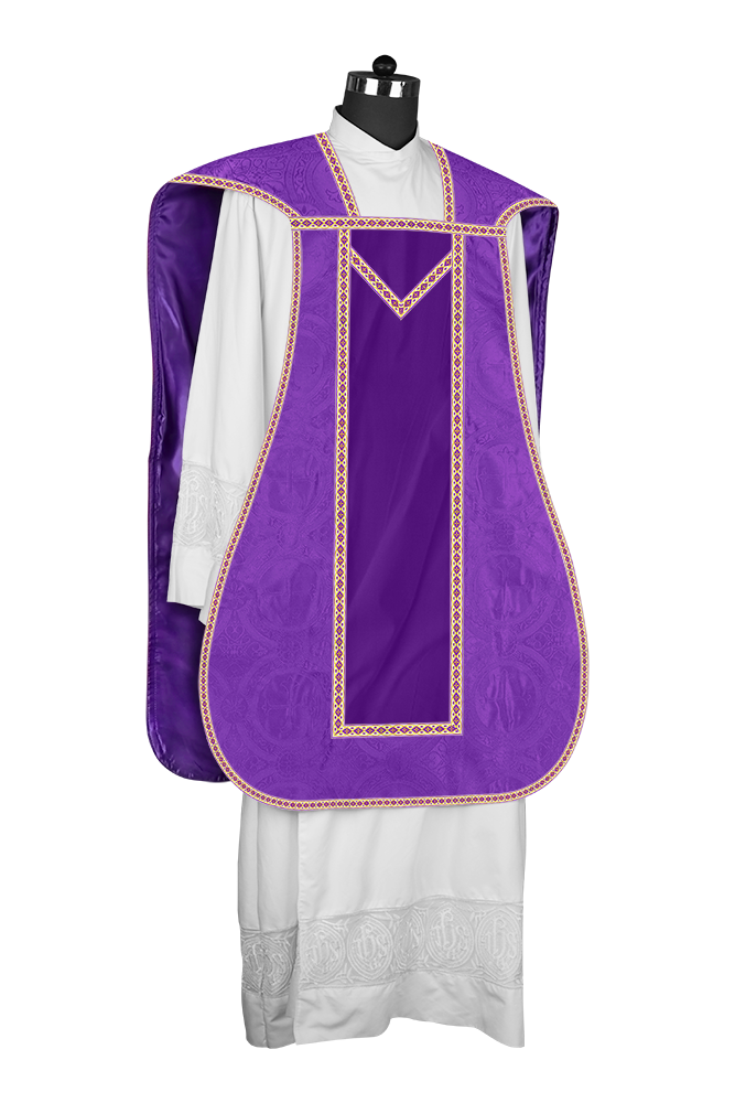 Roman chasuble with Motif and Trims