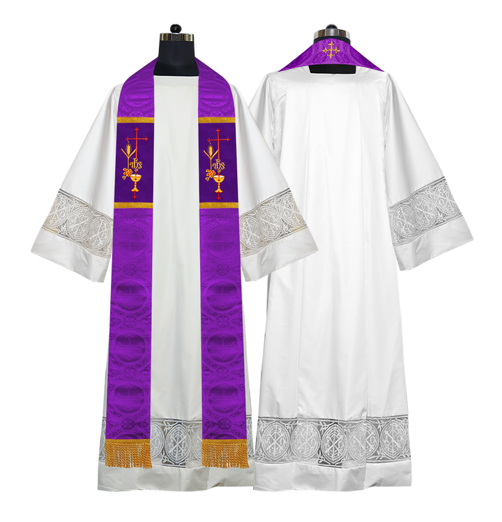 Emmer with IHS Embroidered Priest Stole