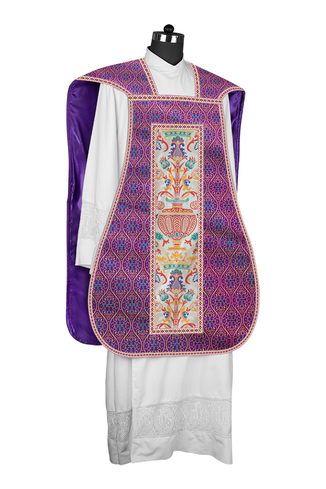 Coronation Tapestry Roman Chasuble with Braided Trims
