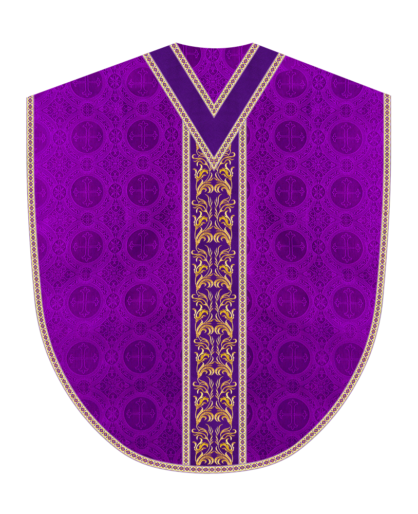 Liturgical Borromean Chasuble With Detailed Embroidery and Trims