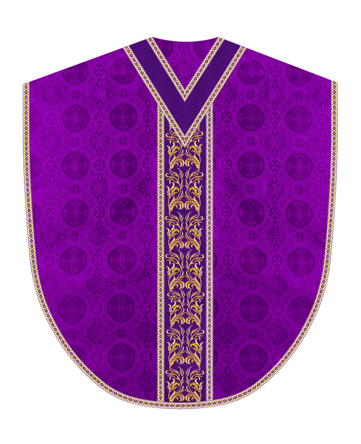 Liturgical Borromean Chasuble With Detailed Embroidery and Trims