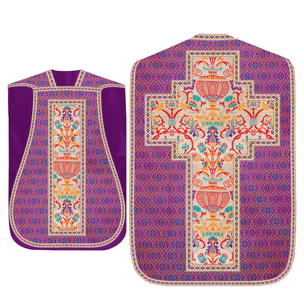 Coronation Tapestry Roman Chasuble with Braided Trims