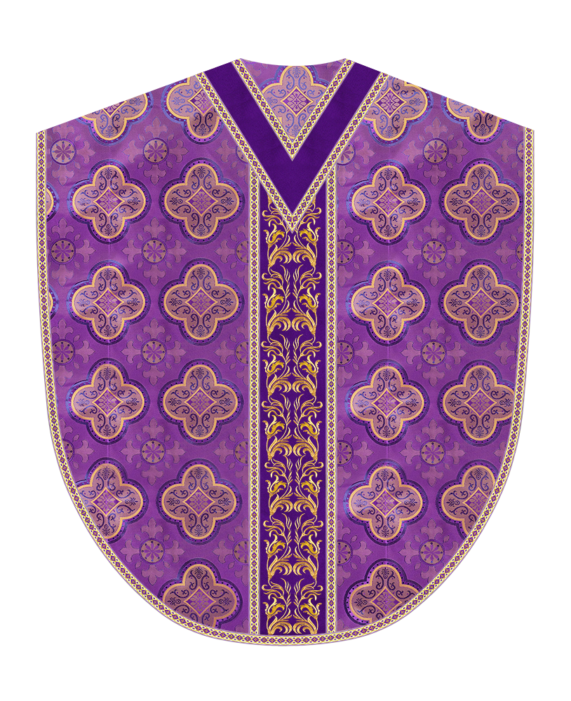 Liturgical Borromean Chasuble With Detailed Embroidery and Trims