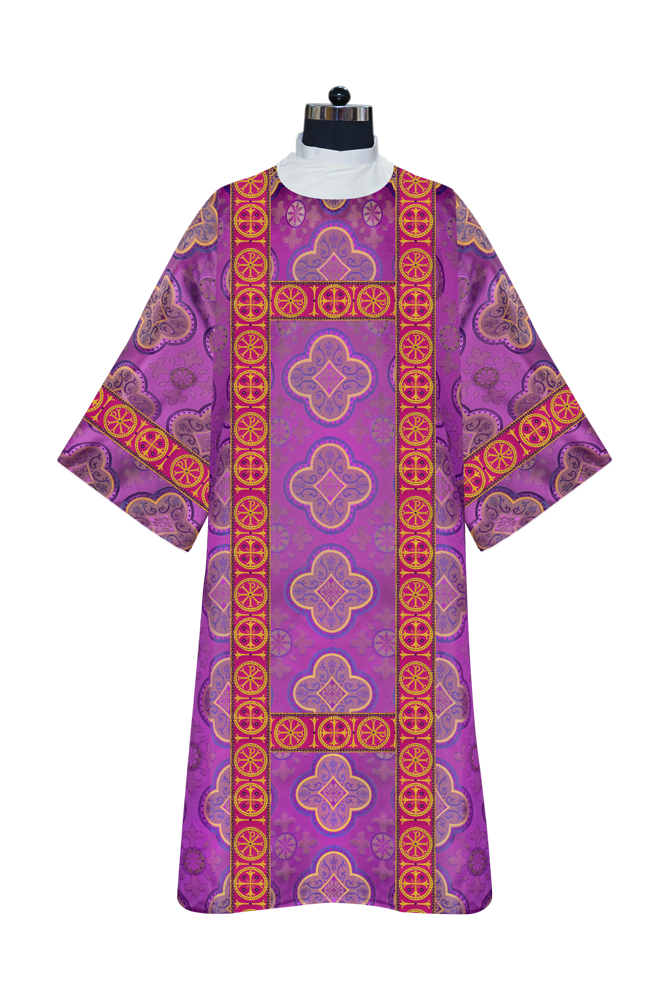 Liturgical Dalmatic Vestment with Ornate Orphrey