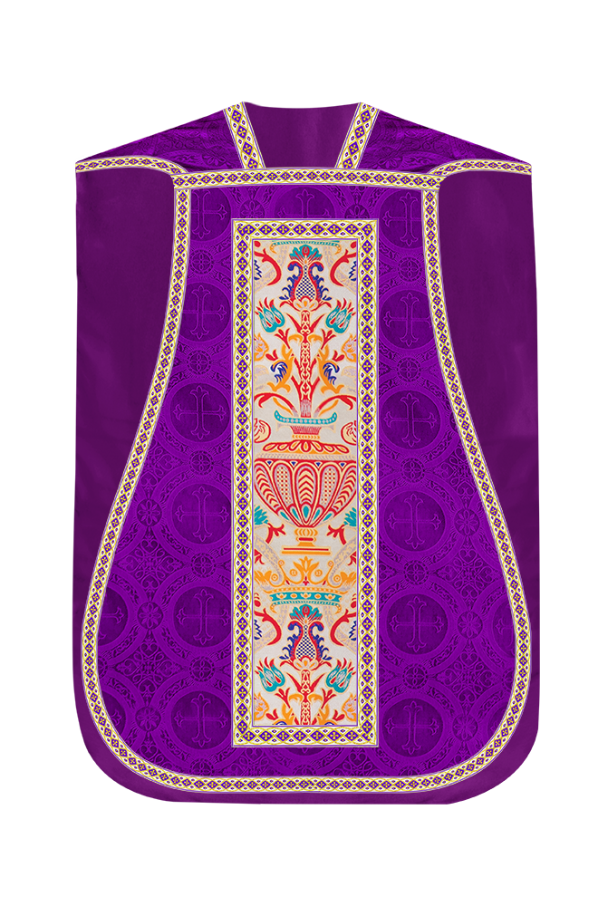 Coronation Tapestry Roman Chasuble with Braided Trims