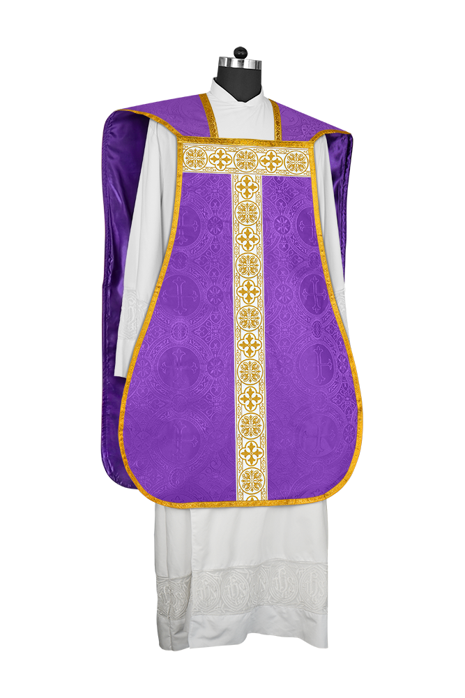 Casulla católica romana con motivo espiritual 