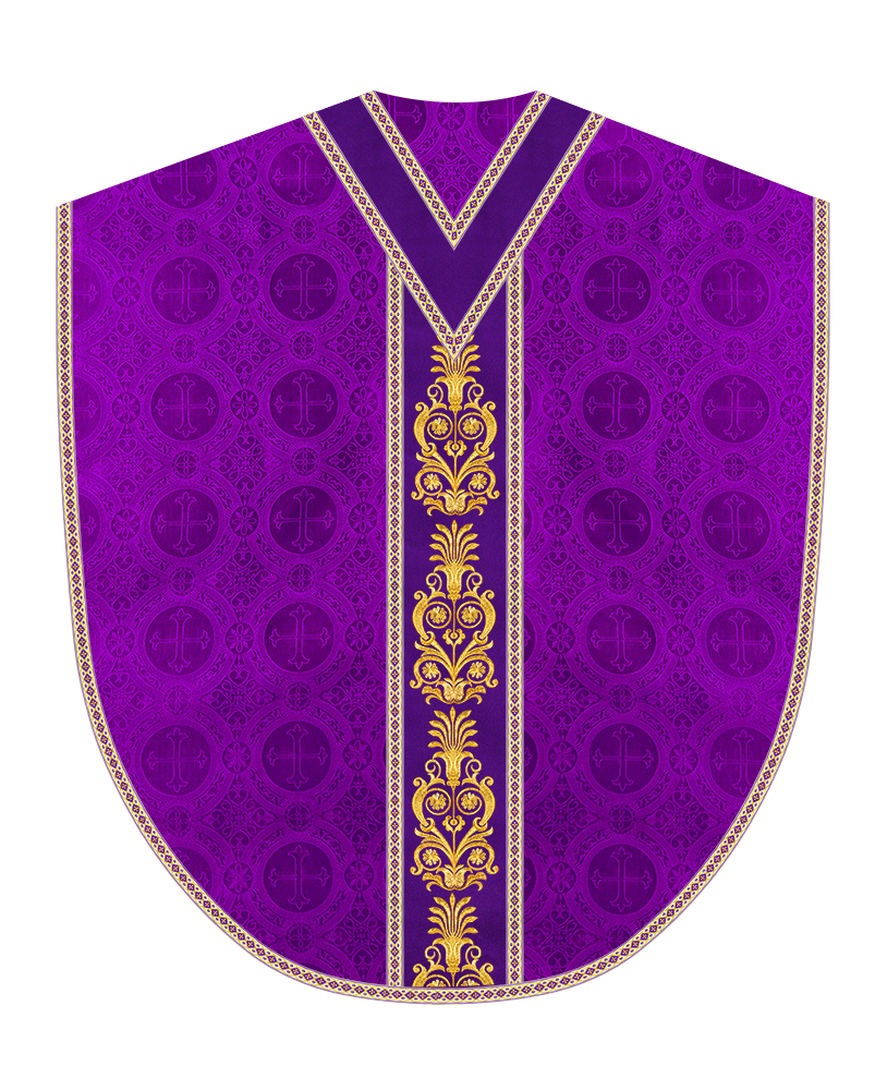 Borromean Chasuble Vestment With Detailed Braids and Trims