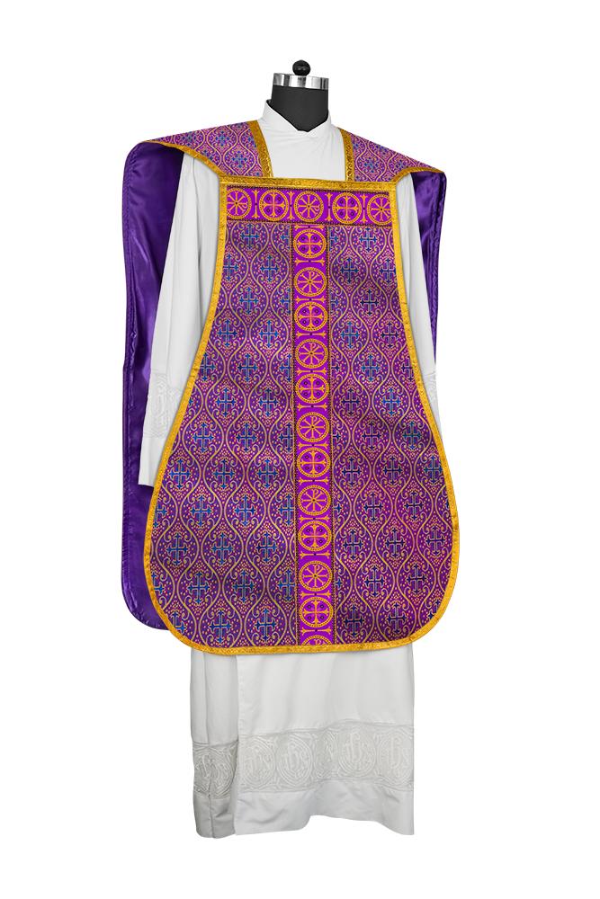 Catholic Roman Chasuble with Ornate Orphrey