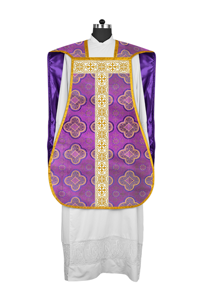 Casulla católica romana con motivo espiritual 