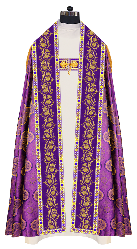 Roman Cope Vestment with Grapes Embroidered trims