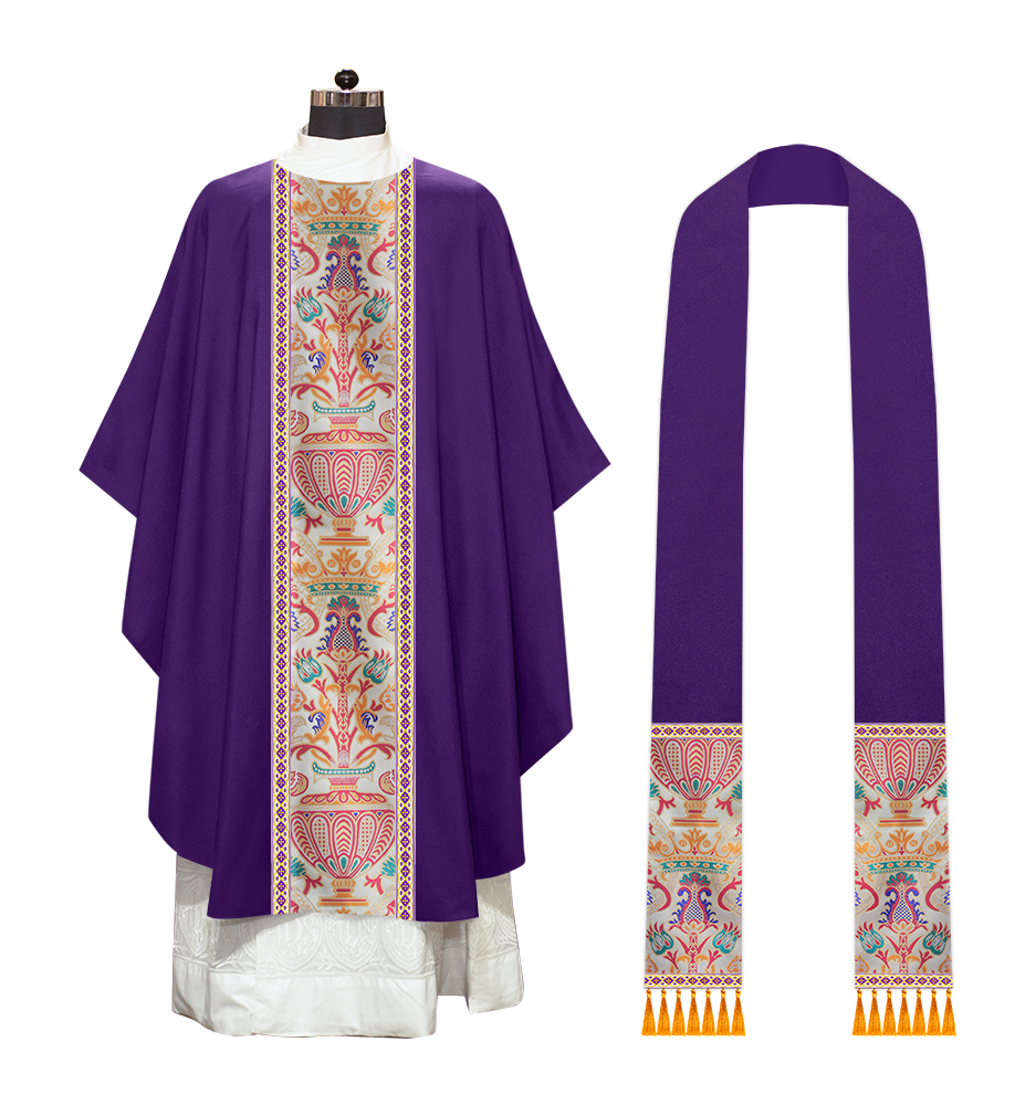 Coronation Tapestry Chasuble Braided with Trims