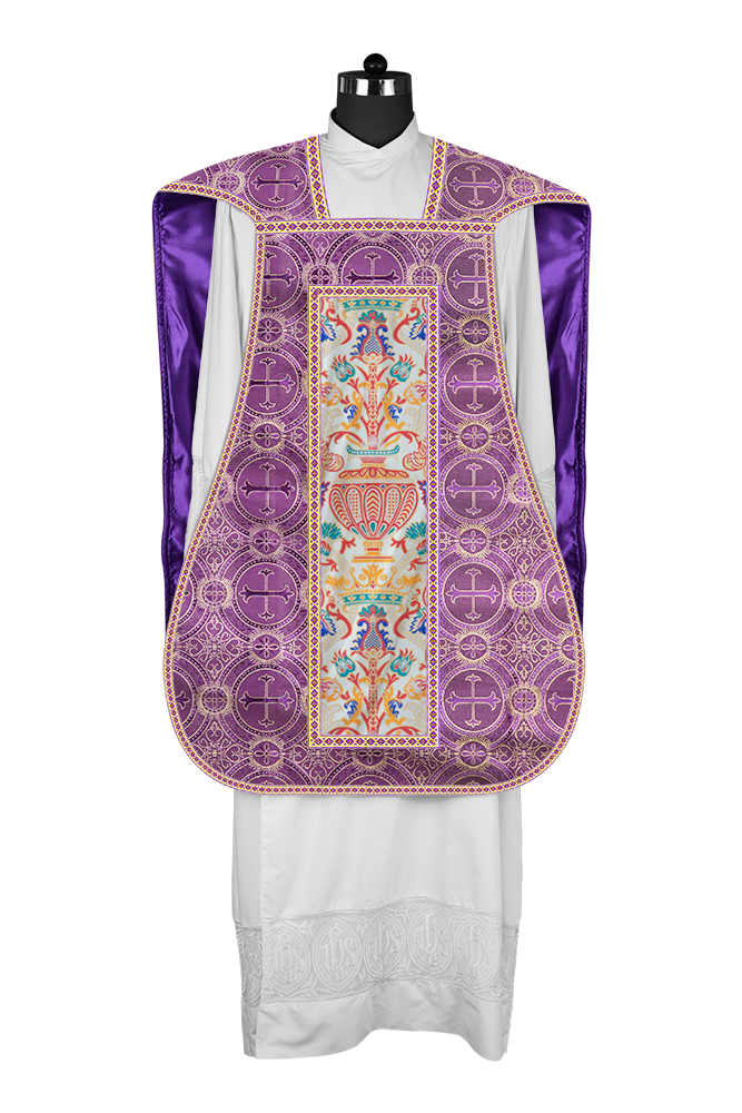 Coronation Tapestry Roman Chasuble with Braided Trims