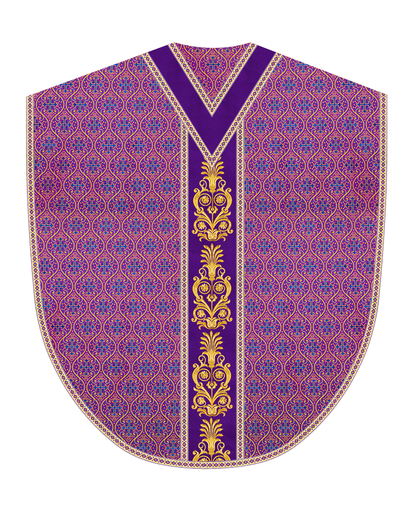 Borromean Chasuble Vestment With Detailed Braids and Trims