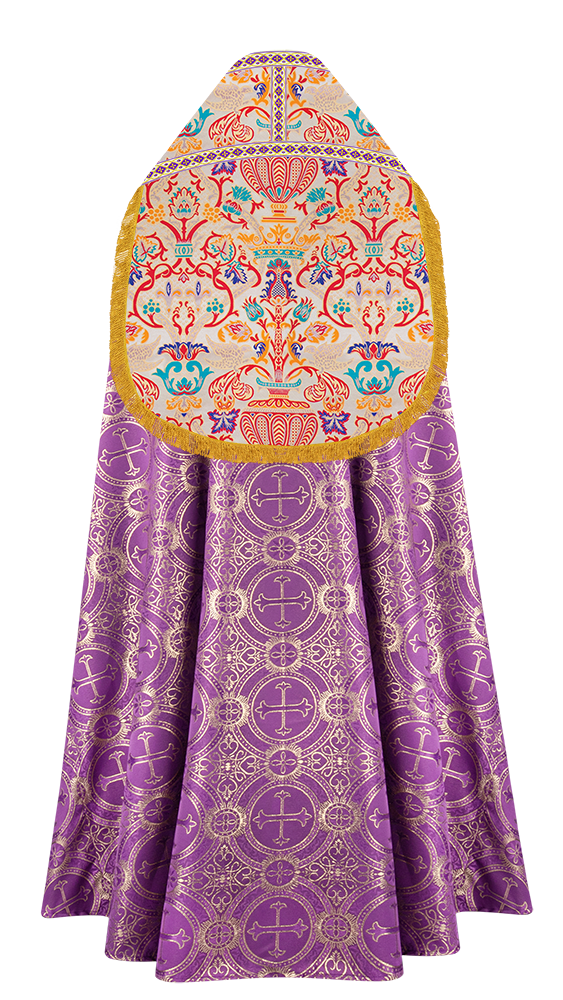 Coronation Tapestry Roman Cope Vestment with Trims