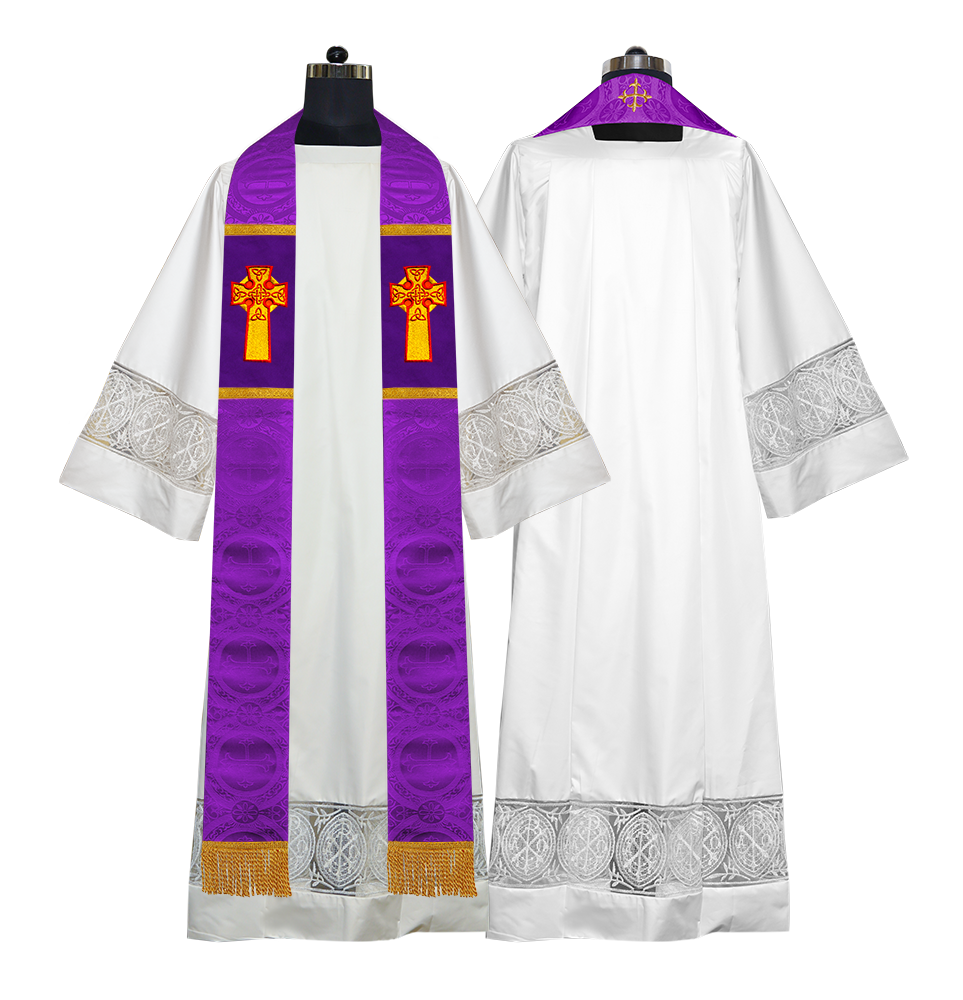 Clergy Stole with Celtic Cross Motif