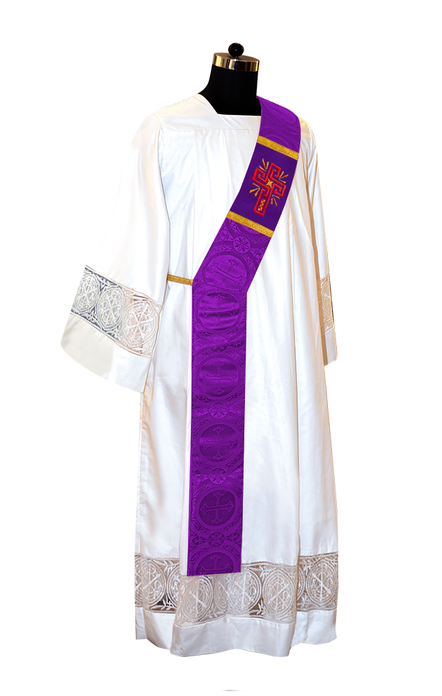 Glory Cross Adorned Deacon Stole