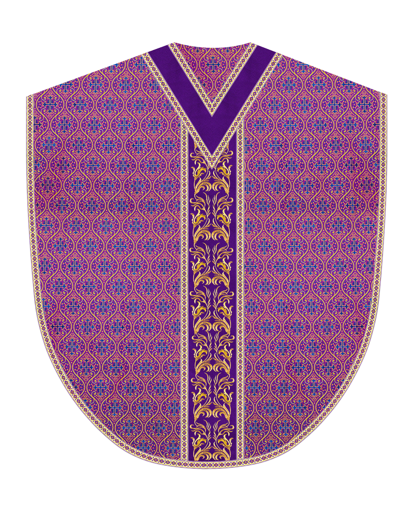 Liturgical Borromean Chasuble With Detailed Embroidery and Trims