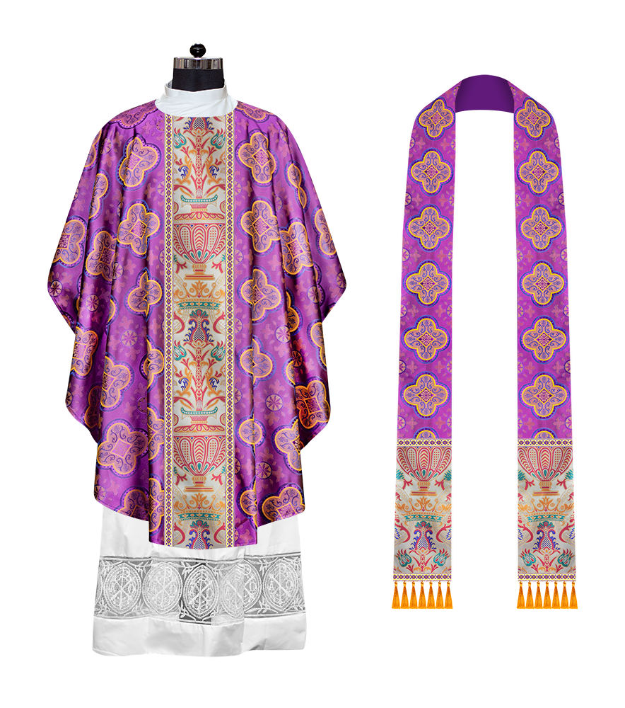 Coronation Tapestry Chasuble Braided with Trims