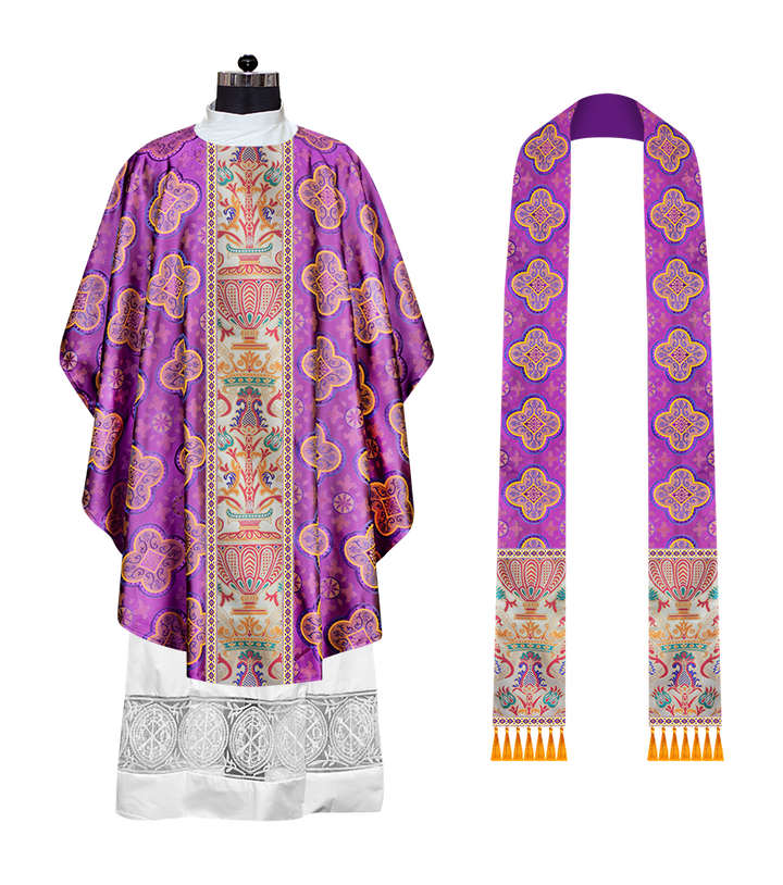 Coronation Tapestry Chasuble Braided with Trims