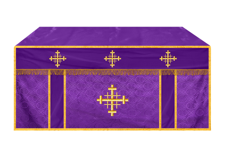 Liturgical Altar Cloth with Jerusalem Cross Motif