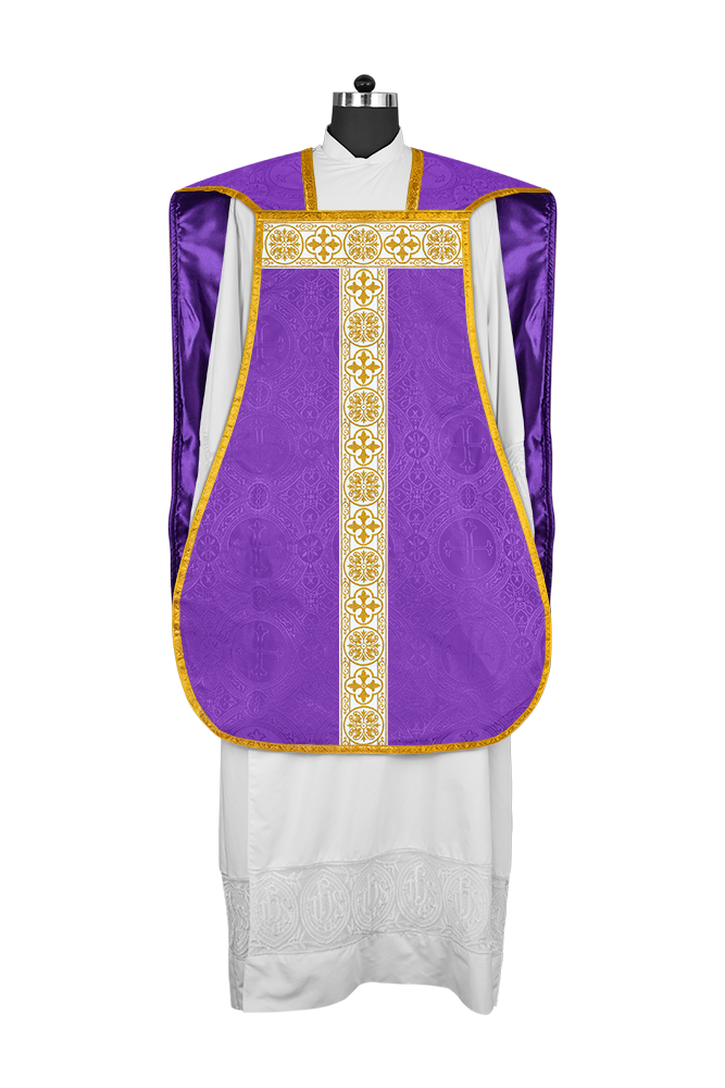 Casulla católica romana con motivo espiritual 