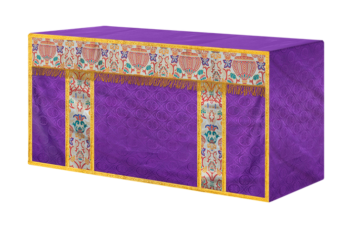 Tapestry Altar Cloth with Woven Braids and trims