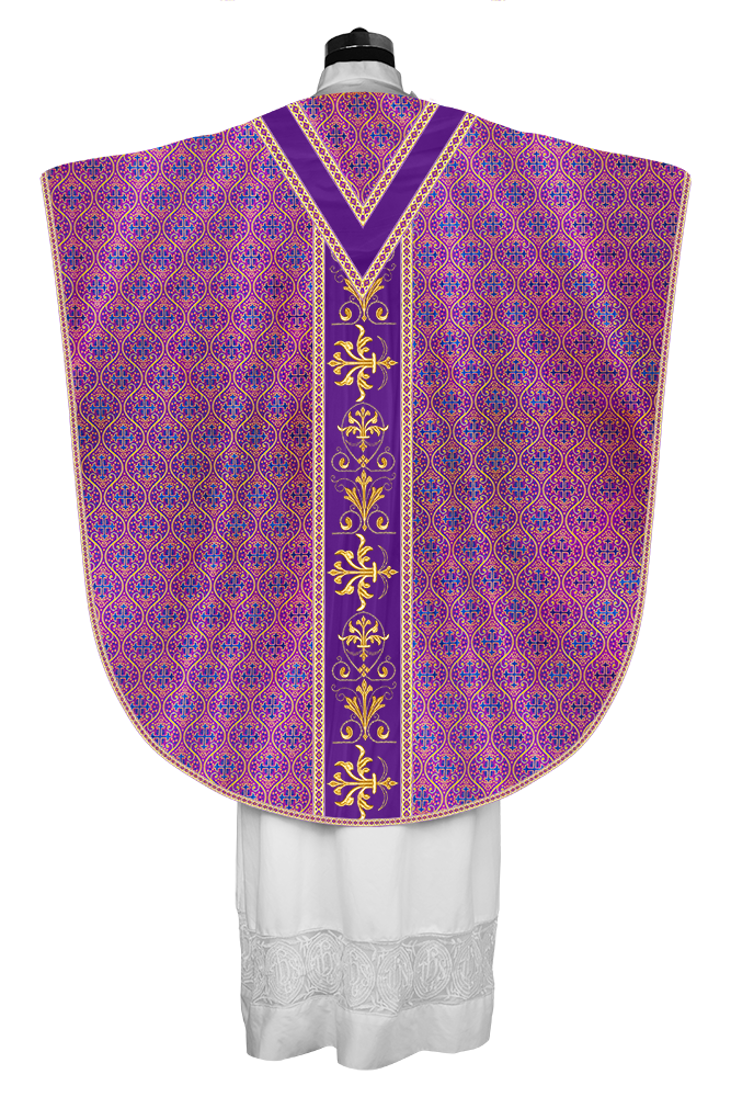 Borromean Chasuble Vestment With Spiritual Motifs and Trims