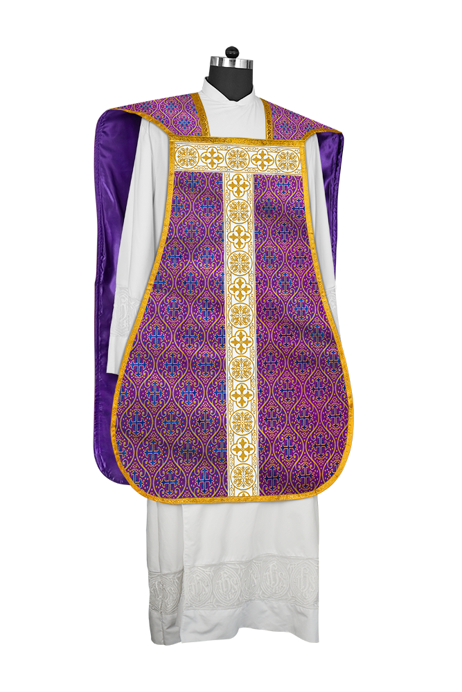 Vestimentas con espalda de violín con motivo y cruz Orphrey