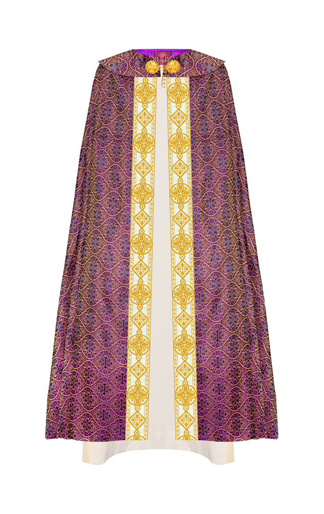 Gothic Cope with Embroidered Motif and Orphrey