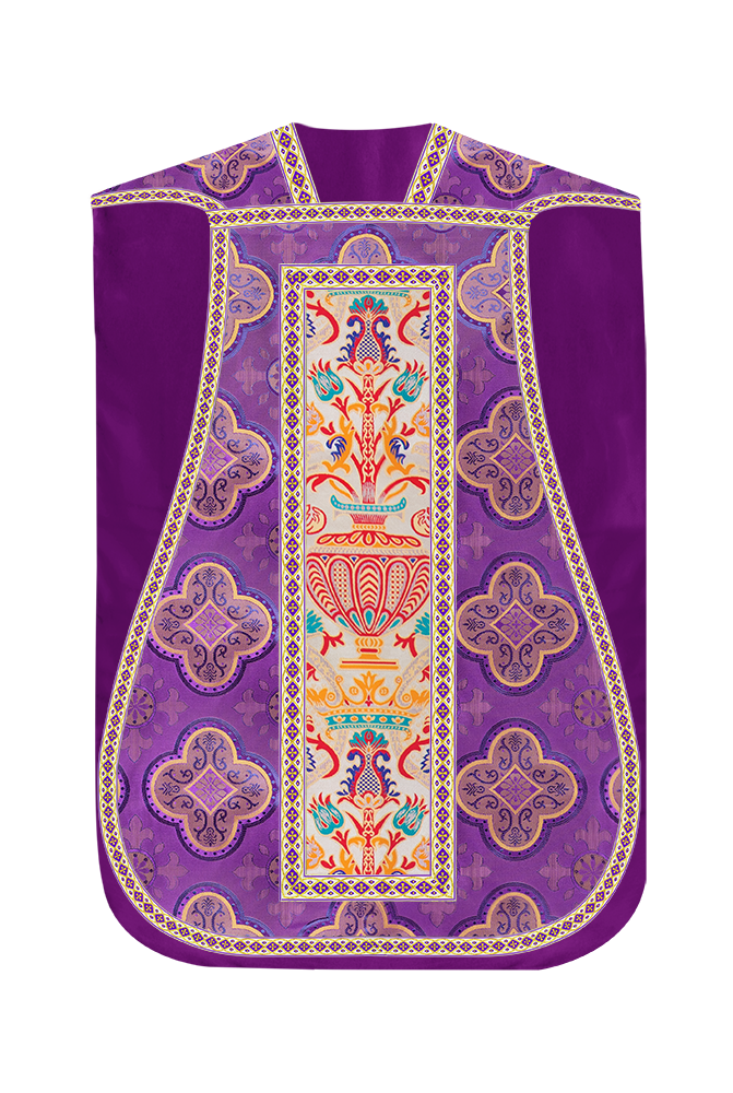 Coronation Tapestry Roman Chasuble with Braided Trims