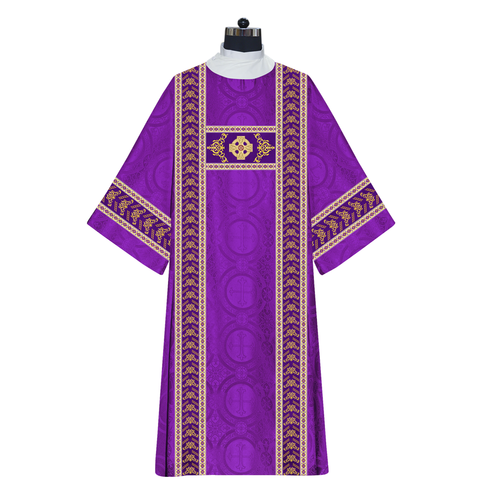 Liturgical Dalmatics With Ornate Braids and CEEC Logo